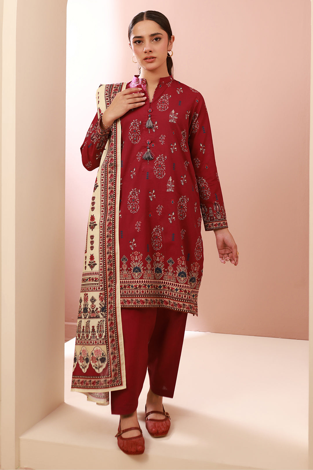 Zellbury | Unstitched 3 Piece Cambric | Shirt Shalwar Dupatta - 0625 - by - Libasekhas UK - Registered Vendor of : Zellbury Women - 100% Original Designer Dresss
