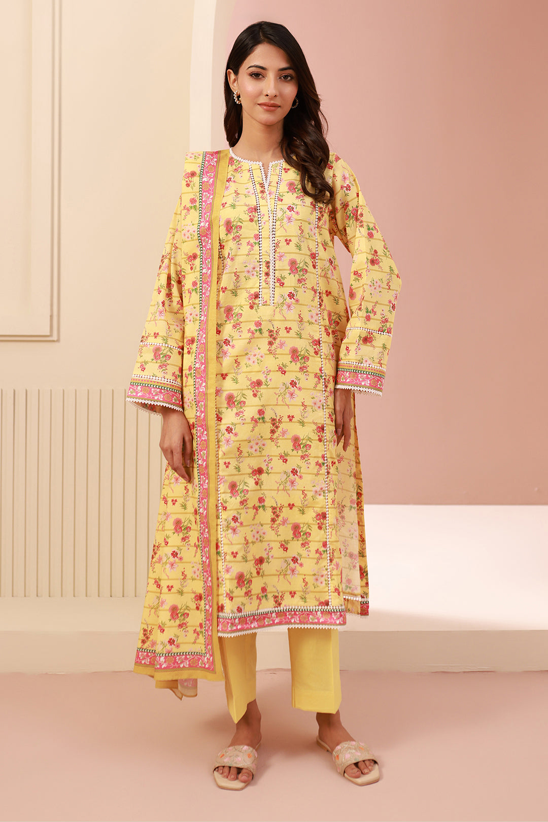 Zellbury | Unstitched 3 Piece Cambric | Shirt Shalwar Dupatta - 0627 - by - Libasekhas UK - Registered Vendor of : Zellbury Women - 100% Original Designer Dresss