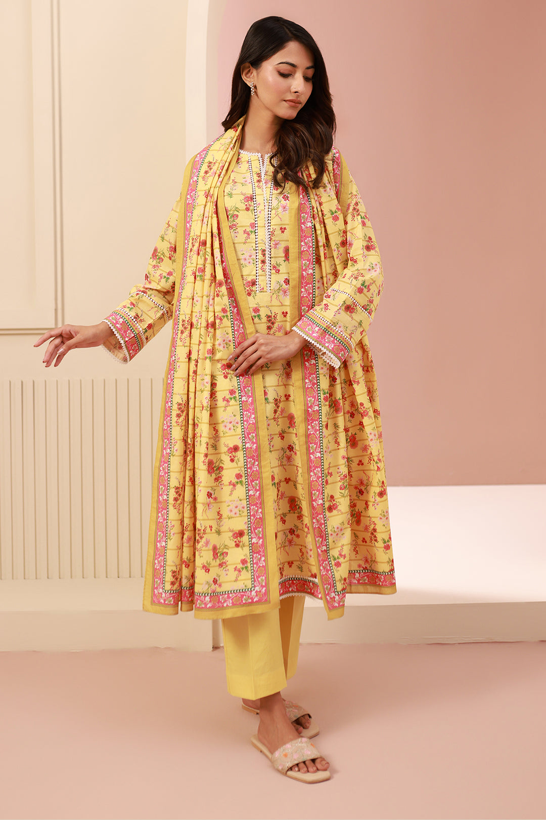 Zellbury | Unstitched 3 Piece Cambric | Shirt Shalwar Dupatta - 0627 - by - Libasekhas UK - Registered Vendor of : Zellbury Women - 100% Original Designer Dresss