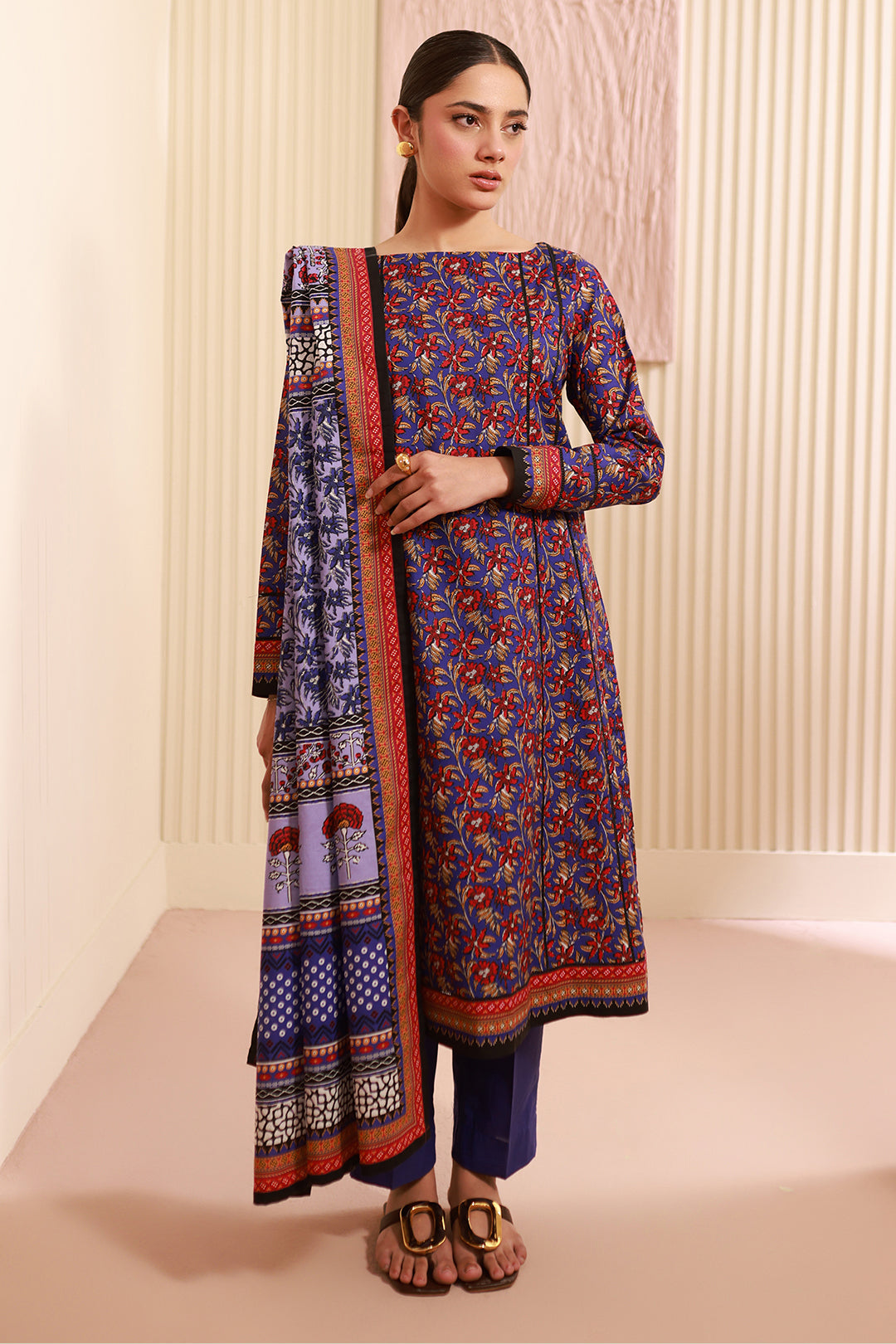 Zellbury | Unstitched 3 Piece Cambric | Shirt Shalwar Dupatta - 0632 - by - Libasekhas UK - Registered Vendor of : Zellbury Women - 100% Original Designer Dresss
