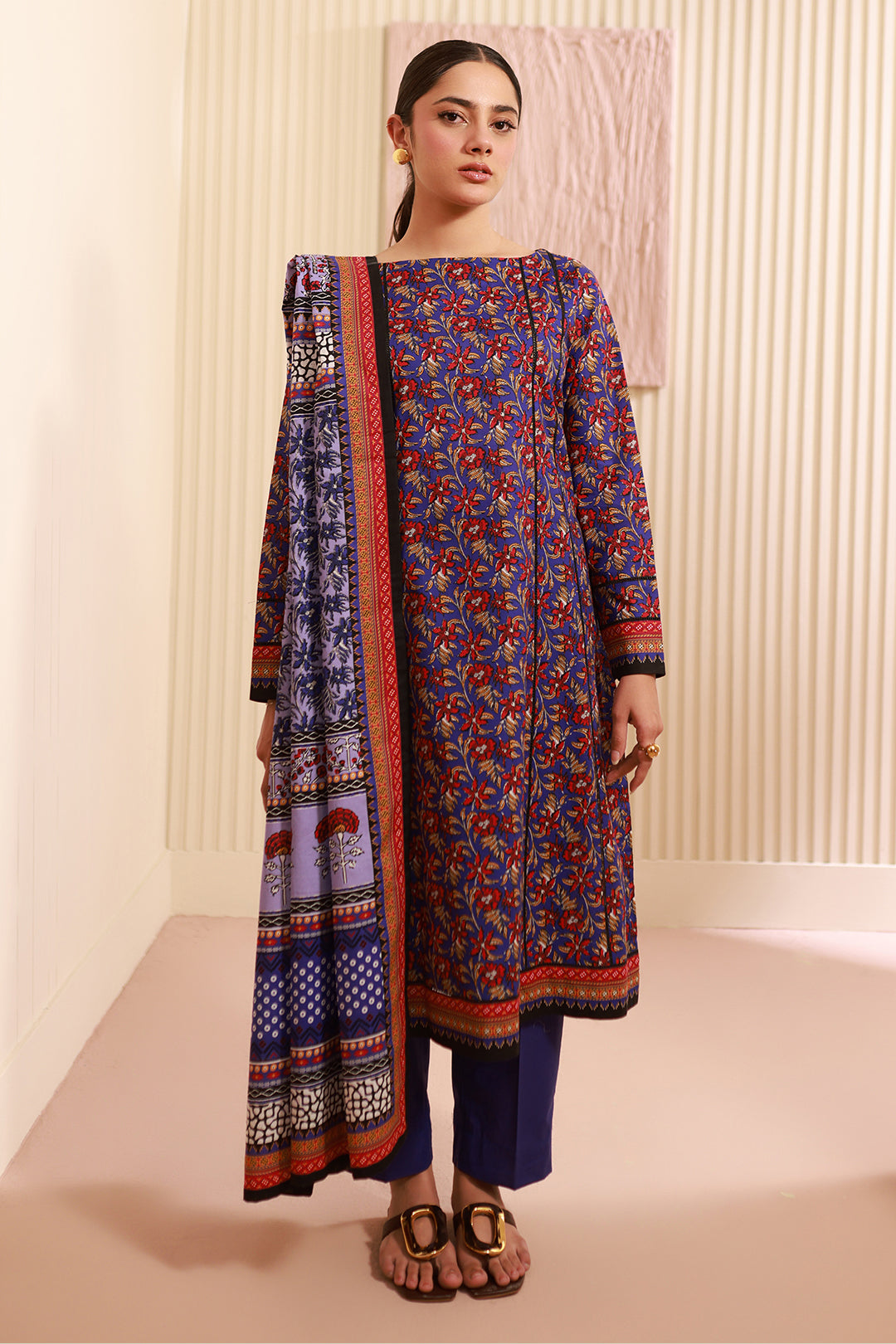 Zellbury | Unstitched 3 Piece Cambric | Shirt Shalwar Dupatta - 0632 - by - Libasekhas UK - Registered Vendor of : Zellbury Women - 100% Original Designer Dresss