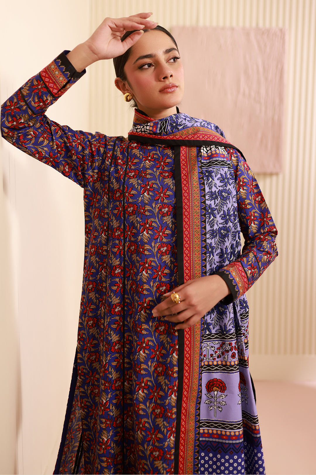 Zellbury | Unstitched 3 Piece Cambric | Shirt Shalwar Dupatta - 0632 - by - Libasekhas UK - Registered Vendor of : Zellbury Women - 100% Original Designer Dresss