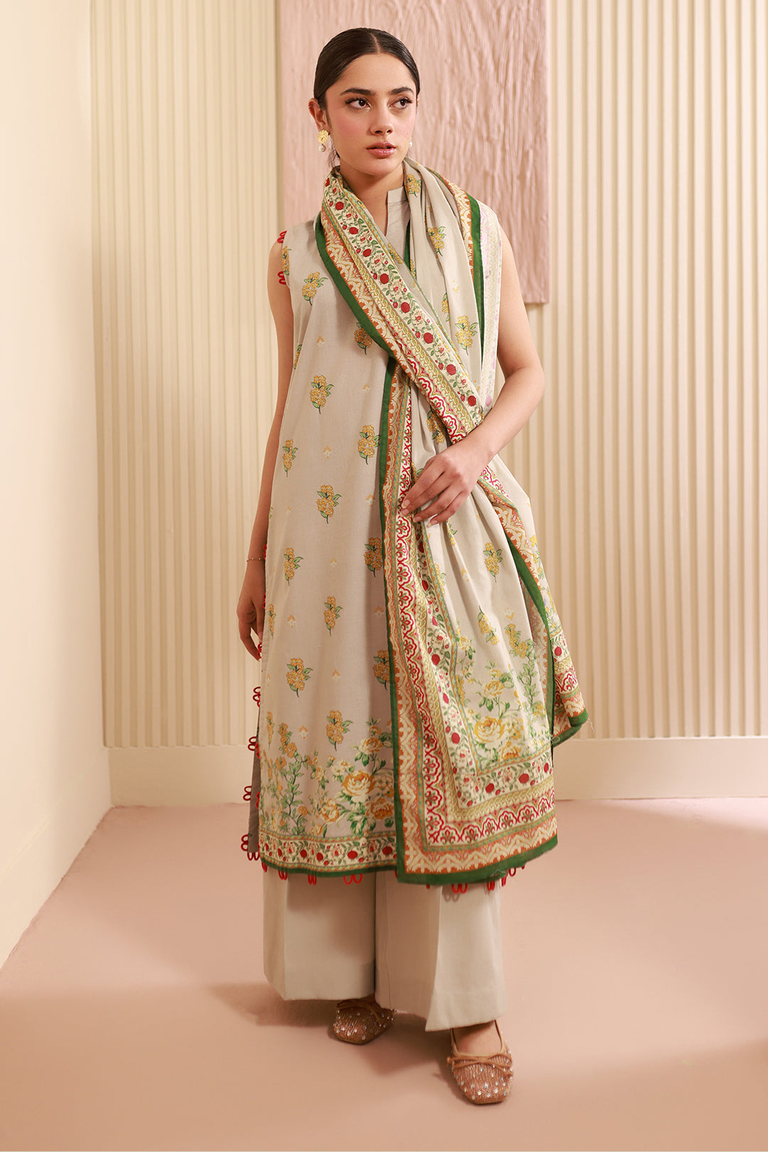 Zellbury | Unstitched 3 Piece Cambric | Shirt Shalwar Dupatta - 0633 - by - Libasekhas UK - Registered Vendor of : Zellbury Women - 100% Original Designer Dresss