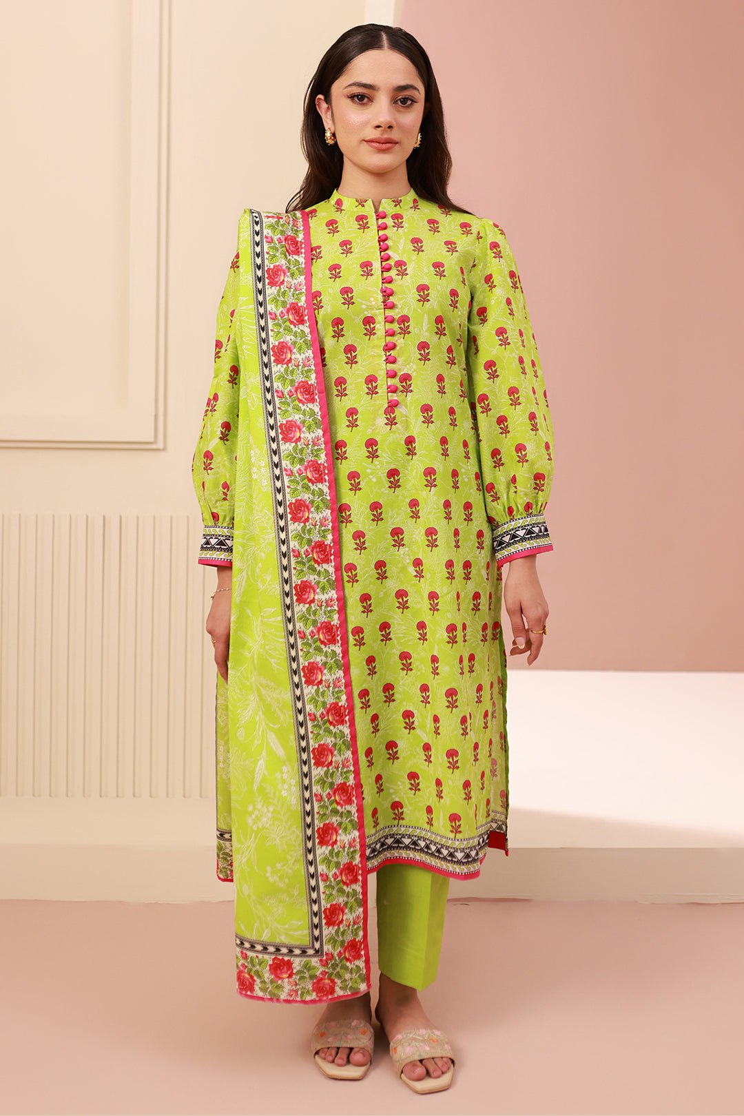 Zellbury | Unstitched 3 Piece Cambric | Shirt Shalwar Dupatta - 0634 - by - Libasekhas UK - Registered Vendor of : Zellbury Women - 100% Original Designer Dresss