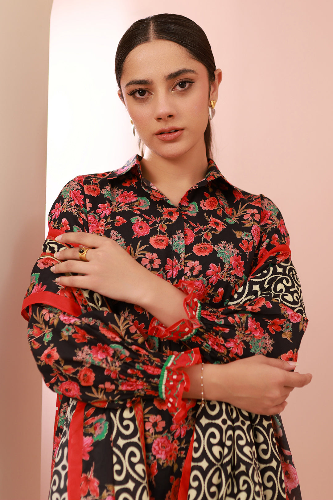Zellbury | Unstitched 3 Piece Cambric | Shirt Shalwar Dupatta - 0636 - by - Libasekhas UK - Registered Vendor of : Zellbury Women - 100% Original Designer Dresss