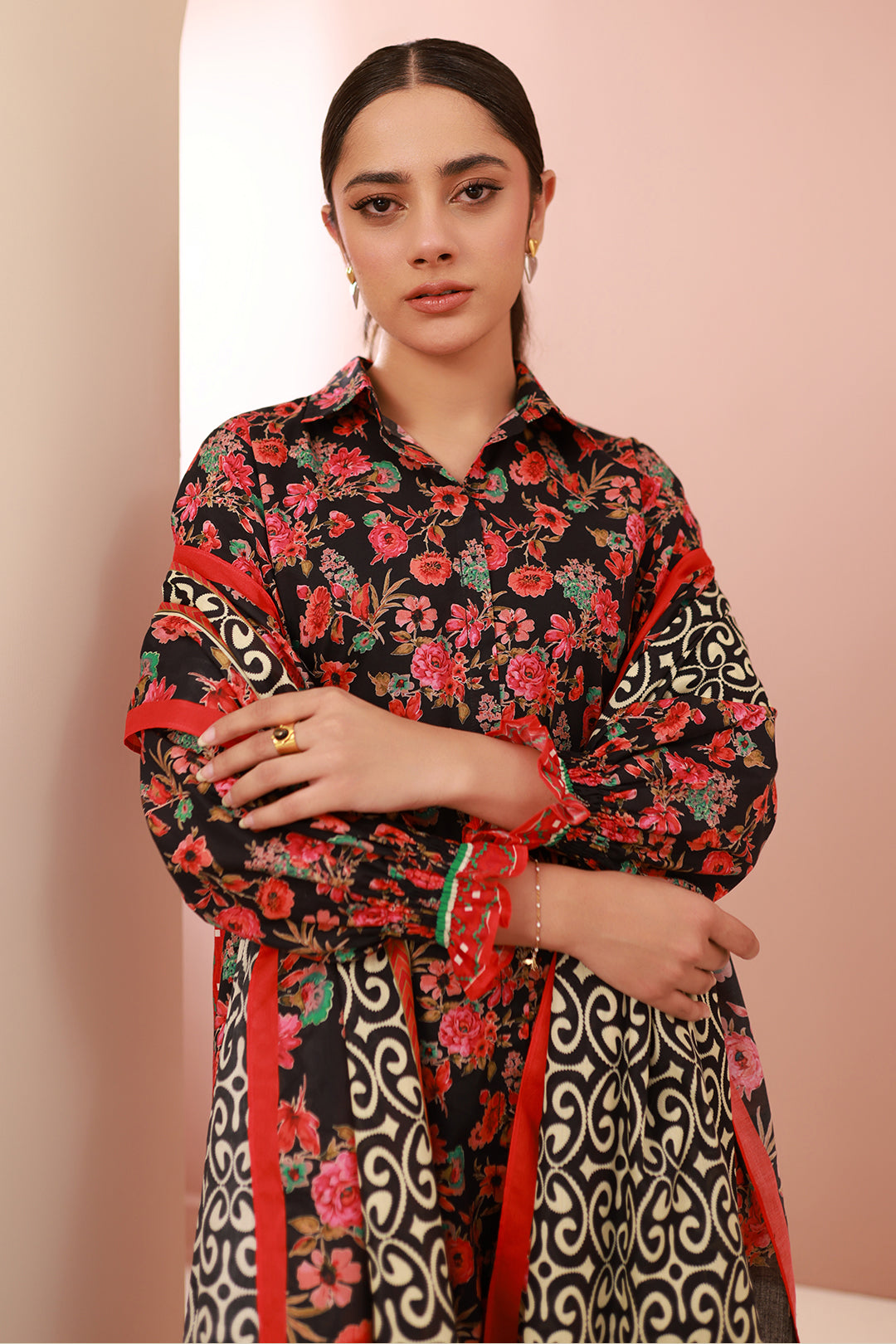 Zellbury | Unstitched 3 Piece Cambric | Shirt Shalwar Dupatta - 0636 - by - Libasekhas UK - Registered Vendor of : Zellbury Women - 100% Original Designer Dresss