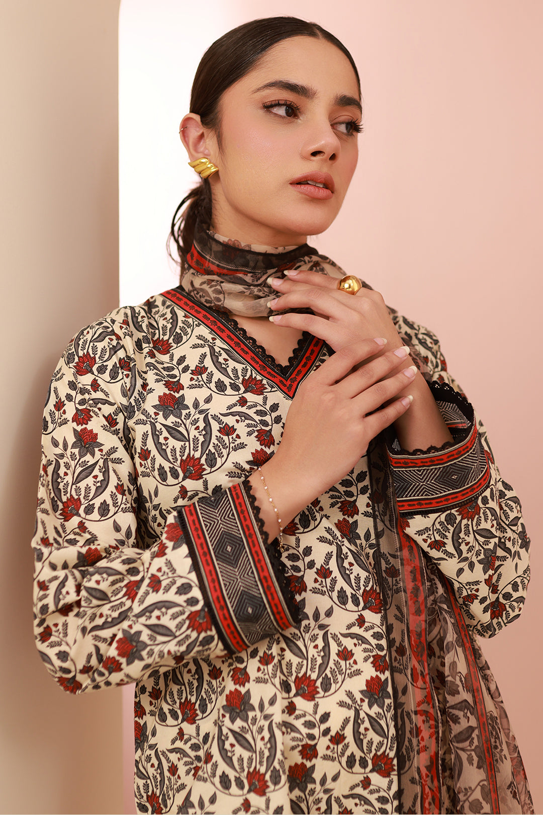 Zellbury | Unstitched 3 Piece Cambric | Shirt Shalwar Dupatta - 0658 - by - Libasekhas UK - Registered Vendor of : Zellbury Women - 100% Original Designer Dresss