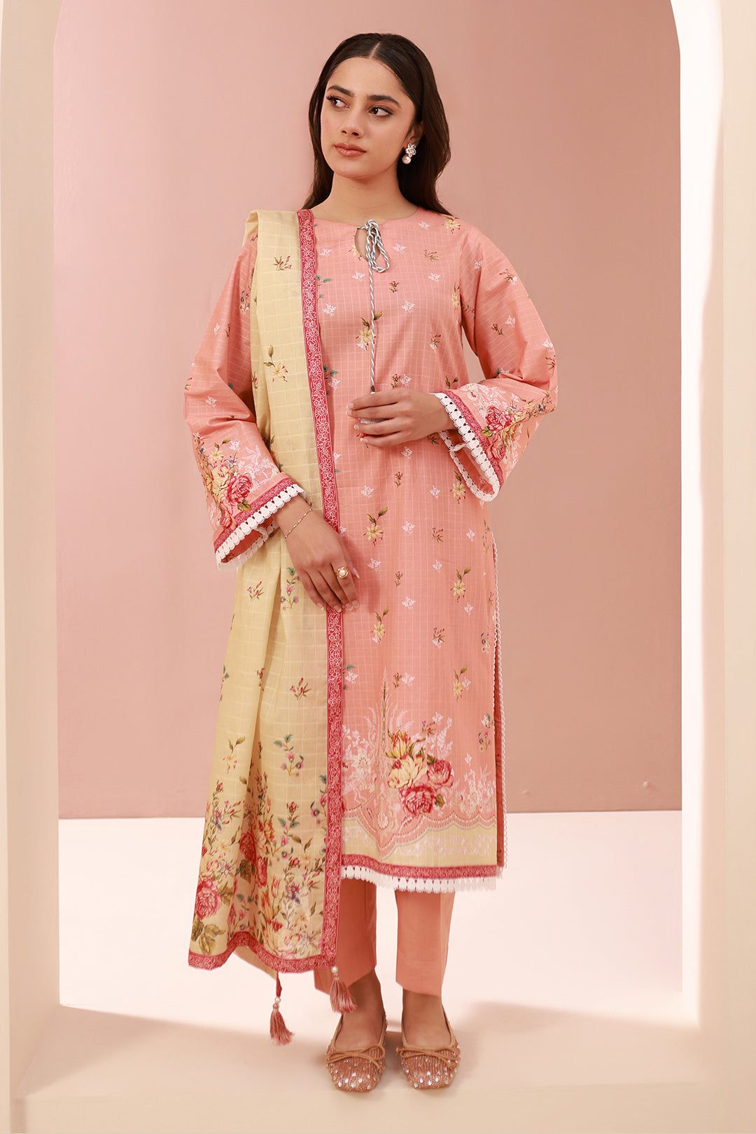 Zellbury | Unstitched 3 Piece Cambric | Shirt Shalwar Dupatta - 0665 - by - Libasekhas UK - Registered Vendor of : Zellbury Women - 100% Original Designer Dresss
