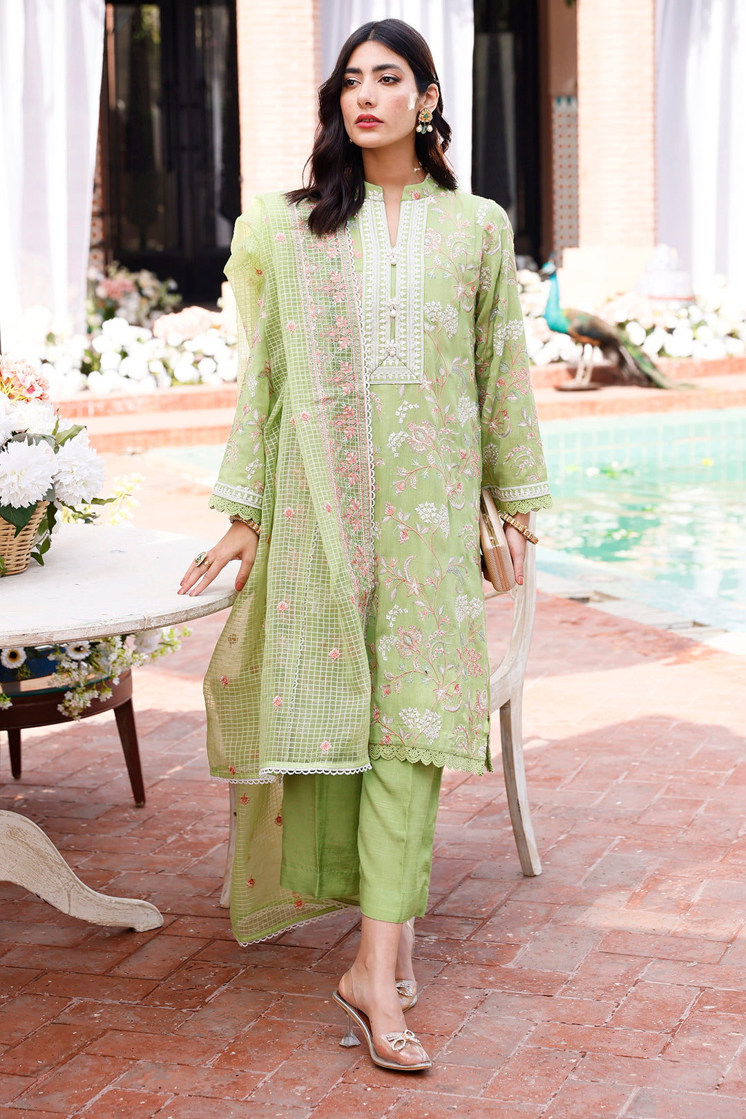Zellbury | Unstitched 3 Piece Cotton | Embroidered Shirt Shalwar Dupatta - 0290 - by - Libasekhas UK - Registered Vendor of : Zellbury Women - 100% Original Designer Dresss
