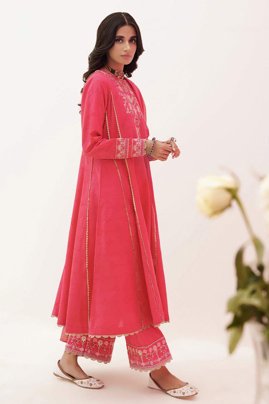 Zellbury | Unstitched 3 Piece Lawn | Embroidered Shirt Shalwar Dupatta - 0351 - by - Libasekhas UK - Registered Vendor of : Zellbury Women - 100% Original Designer Dresss
