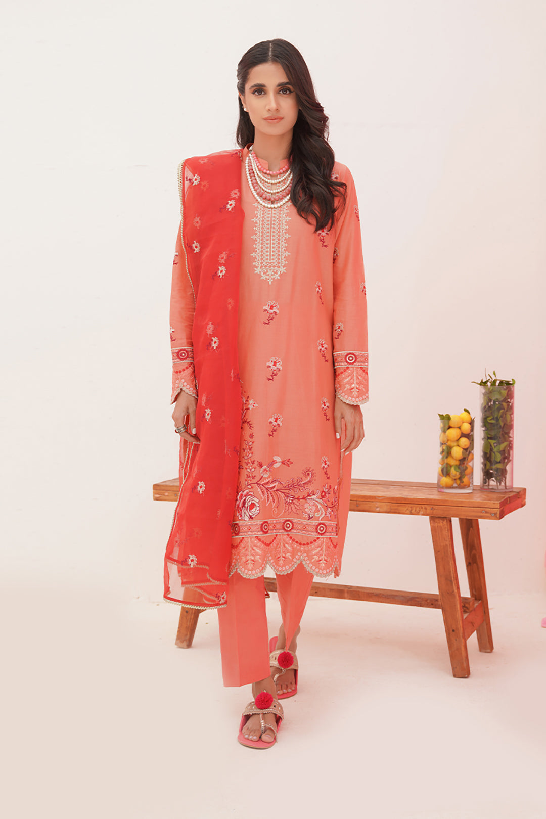 Zellbury | Unstitched 3 Piece Lawn | Embroidered Shirt Shalwar Dupatta - 0365 - by - Libasekhas UK - Registered Vendor of : Zellbury Women - 100% Original Designer Dresss