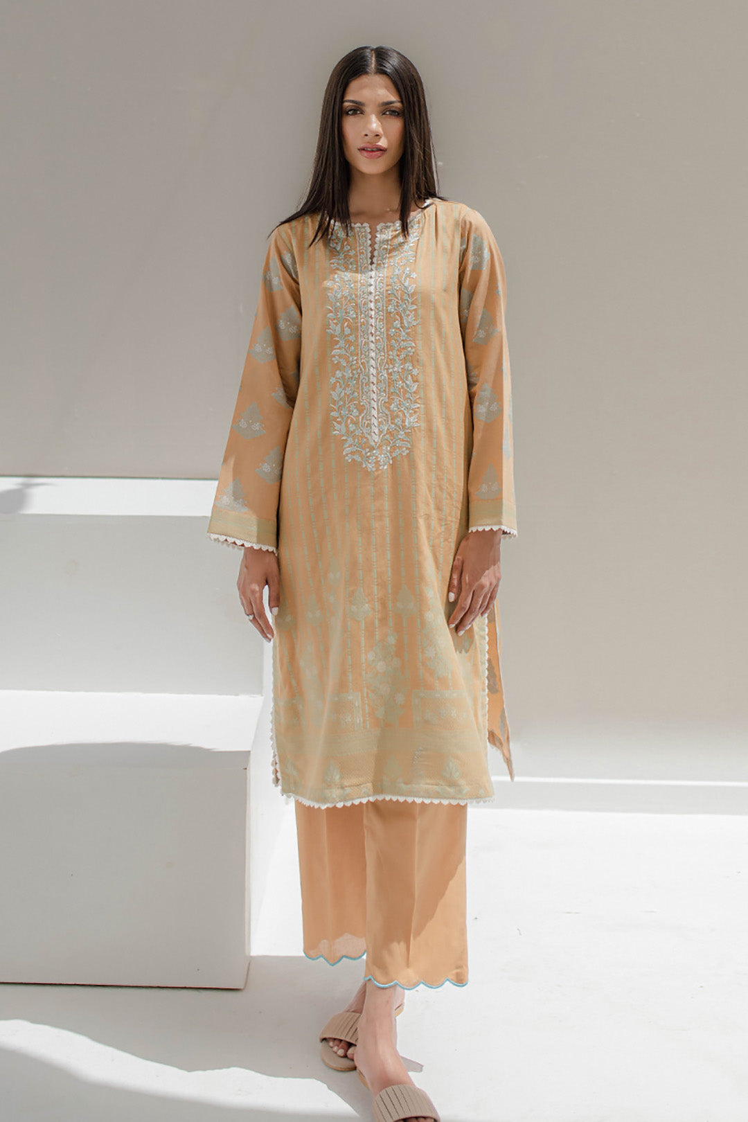 Zellbury | Unstitched 3 Piece Jacquard | Embroidered Shirt Shalwar - 0617 - by - Libasekhas UK - Registered Vendor of : Zellbury Women - 100% Original Designer Dresss