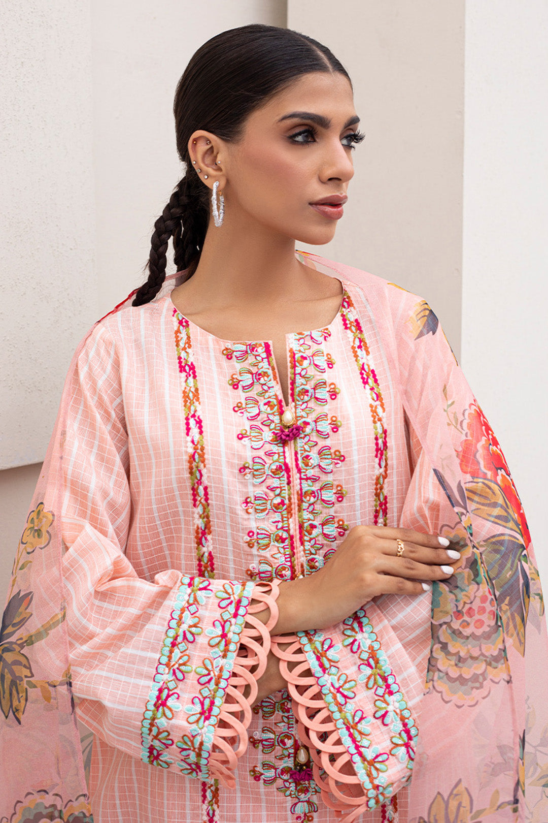 Zellbury | Unstitched 3 Piece Jacquard | Embroidered Shirt Shalwar Dupatta - 0286 - by - Libasekhas UK - Registered Vendor of : Zellbury Women - 100% Original Designer Dresss