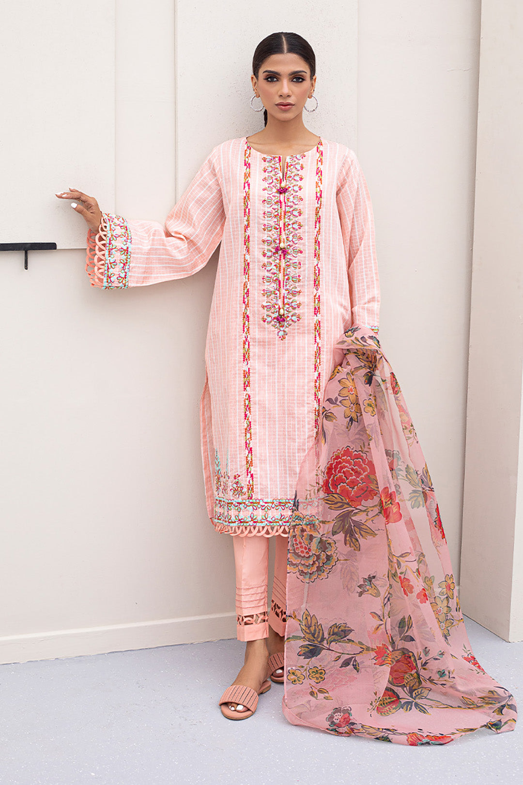 Zellbury | Unstitched 3 Piece Jacquard | Embroidered Shirt Shalwar Dupatta - 0286 - by - Libasekhas UK - Registered Vendor of : Zellbury Women - 100% Original Designer Dresss
