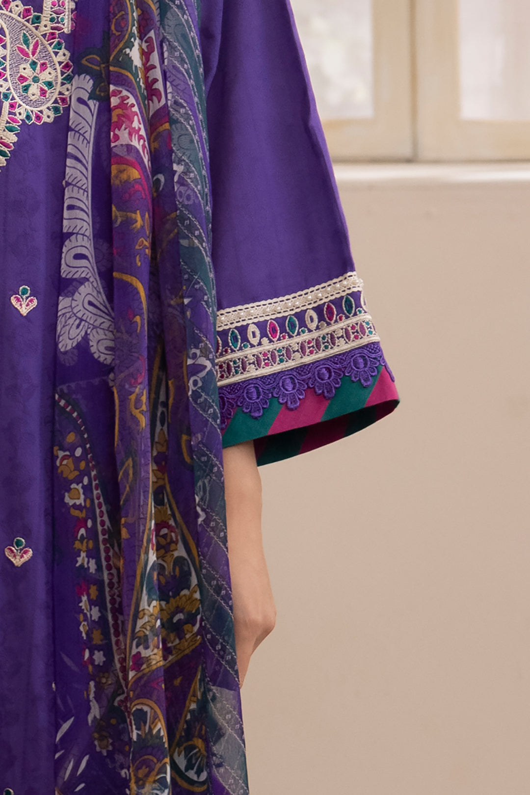 Zellbury | Unstitched 3 Piece Jacquard | Embroidered Shirt Shalwar Dupatta - 1113 - by - Libasekhas UK - Registered Vendor of : Zellbury Women - 100% Original Designer Dresss