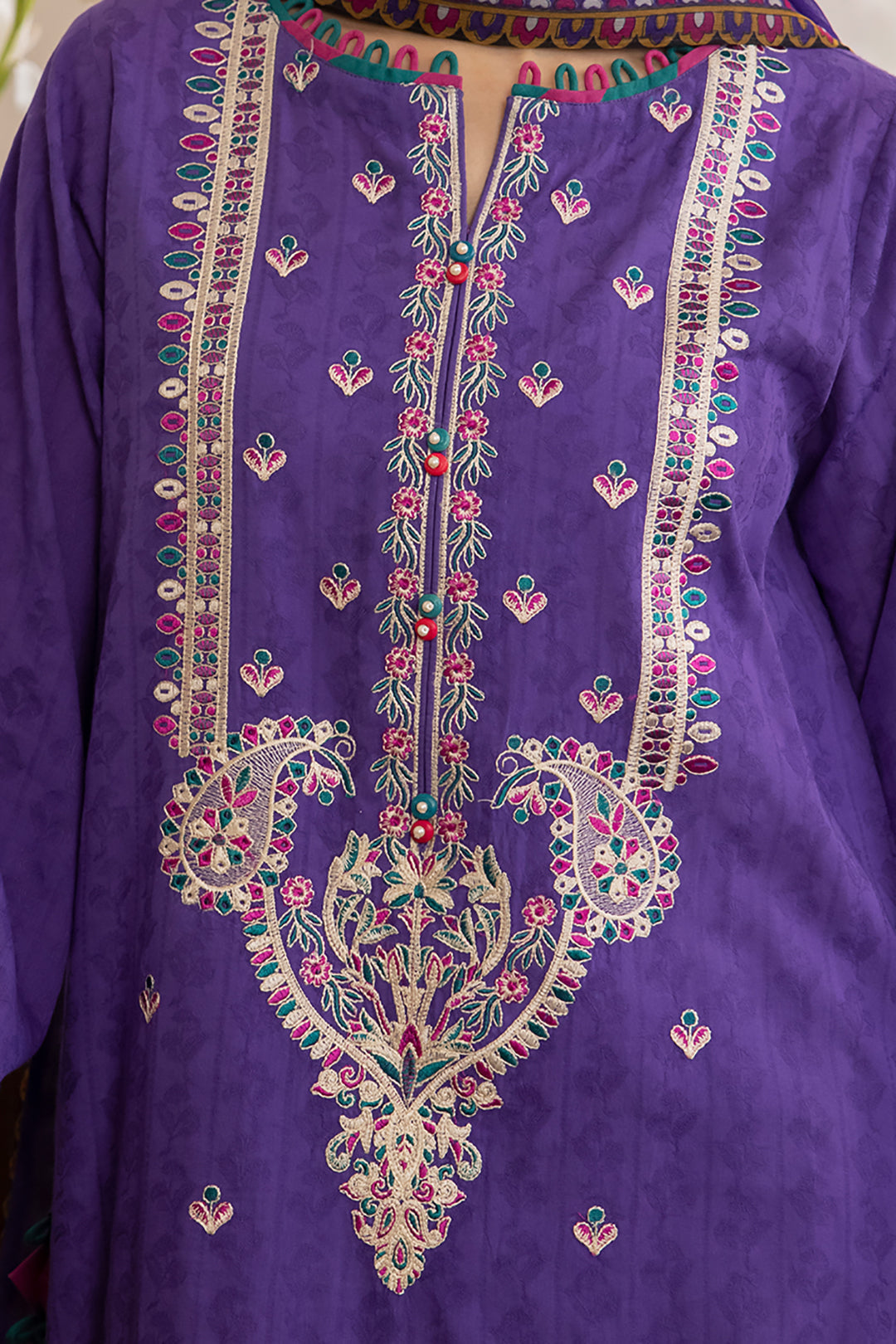 Zellbury | Unstitched 3 Piece Jacquard | Embroidered Shirt Shalwar Dupatta - 1113 - by - Libasekhas UK - Registered Vendor of : Zellbury Women - 100% Original Designer Dresss