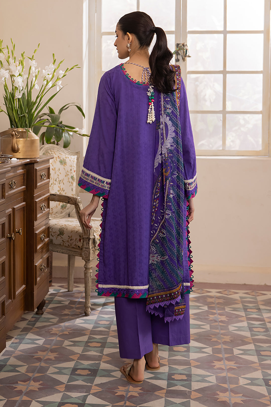 Zellbury | Unstitched 3 Piece Jacquard | Embroidered Shirt Shalwar Dupatta - 1113 - by - Libasekhas UK - Registered Vendor of : Zellbury Women - 100% Original Designer Dresss