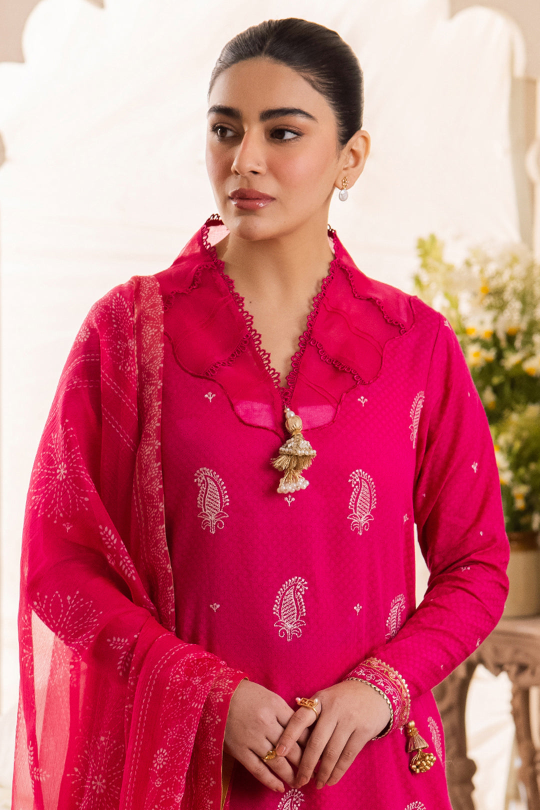 Zellbury | Unstitched 3 Piece Jacquard | Embroidered Shirt Shalwar Dupatta - 1118 - by - Libasekhas UK - Registered Vendor of : Zellbury Women - 100% Original Designer Dresss