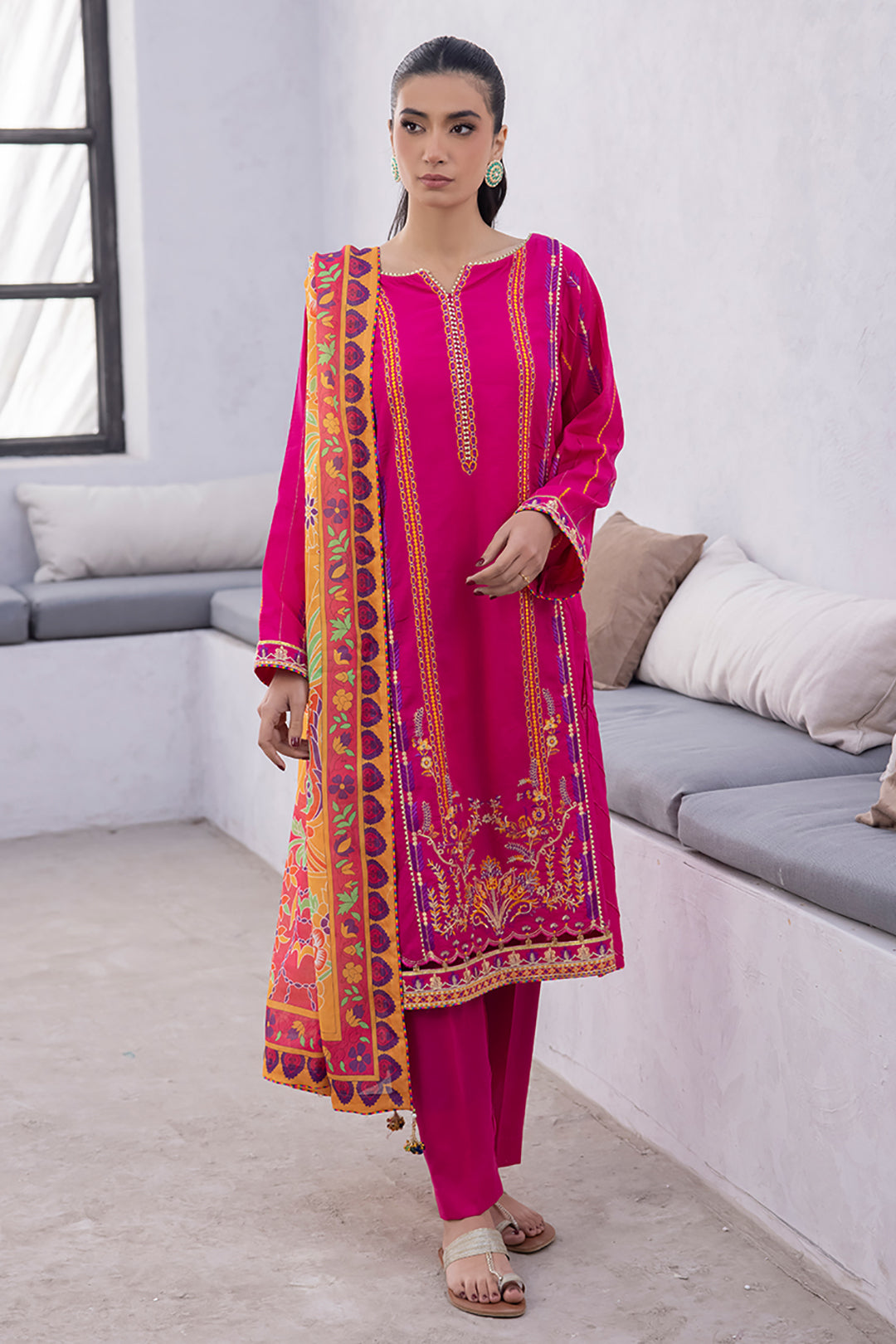 Zellbury | Unstitched 3 Piece Lawn | Embroidered Shirt Shalwar Dupatta - 1125 - by - Libasekhas UK - Registered Vendor of : Zellbury Women - 100% Original Designer Dresss