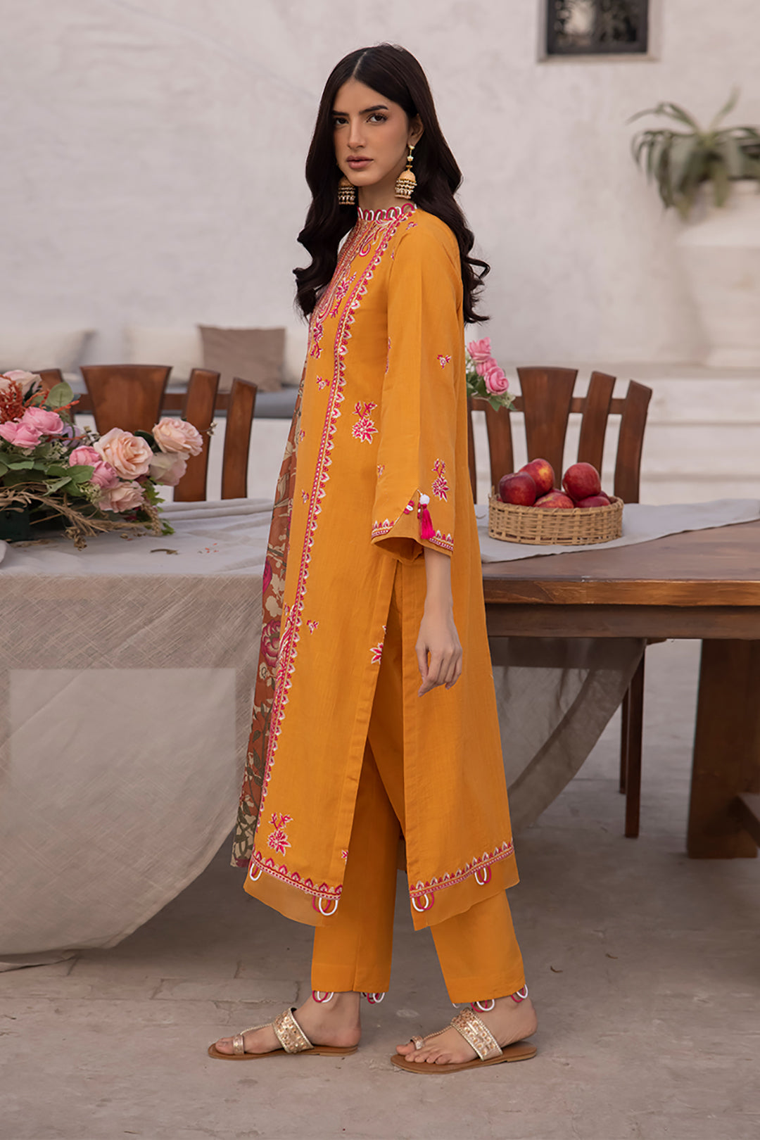 Zellbury | Unstitched 3 Piece Cambric | Embroidered Shirt Shalwar Dupatta - 1142 - by - Libasekhas UK - Registered Vendor of : Zellbury Women - 100% Original Designer Dresss