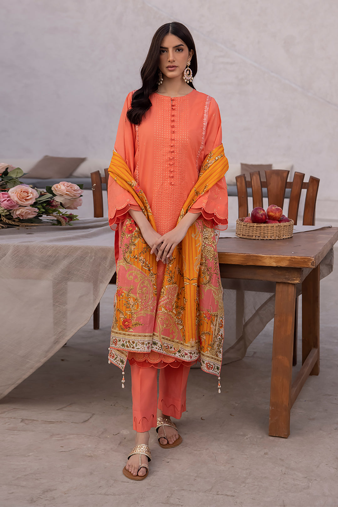 Zellbury | Unstitched 3 Piece Cambric | Embroidered Shirt Shalwar Dupatta - 1143 - by - Libasekhas UK - Registered Vendor of : Zellbury Women - 100% Original Designer Dresss
