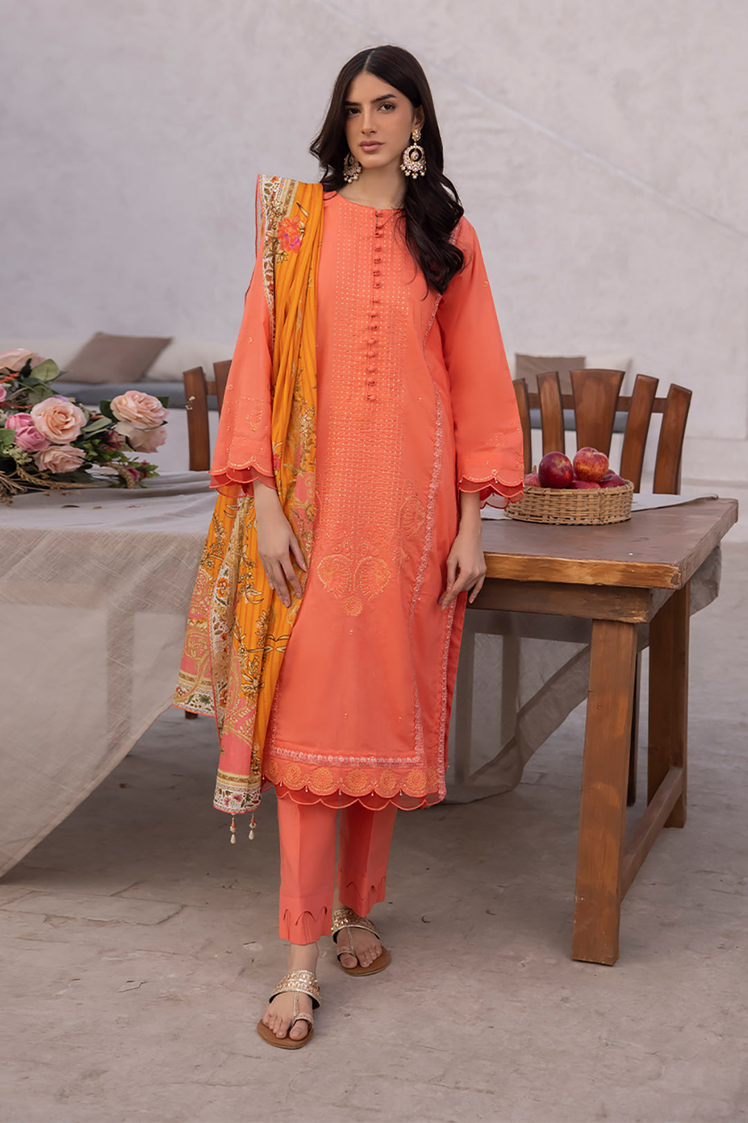 Zellbury | Unstitched 3 Piece Cambric | Embroidered Shirt Shalwar Dupatta - 1143 - by - Libasekhas UK - Registered Vendor of : Zellbury Women - 100% Original Designer Dresss