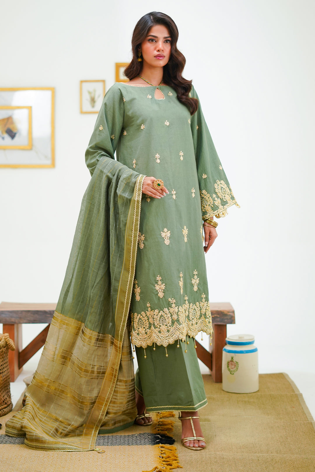 Zellbury | Unstitched 3 Piece Cambric | Embroidered Shirt Shalwar Dupatta - 1284 - by - Libasekhas UK - Registered Vendor of : Zellbury Women - 100% Original Designer Dresss
