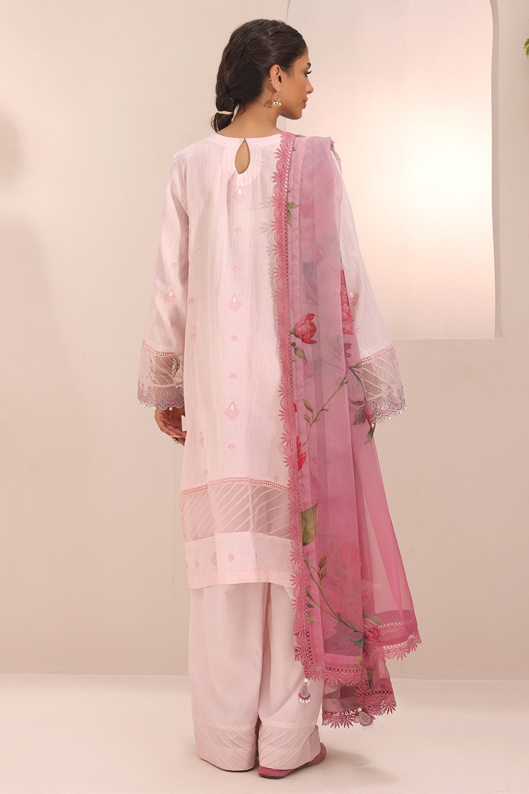 Zellbury | Unstitched 3 Piece Cambric | Embroidered Shirt Shalwar Dupatta - 1543 - by - Libasekhas UK - Registered Vendor of : Zellbury Women - 100% Original Designer Dresss