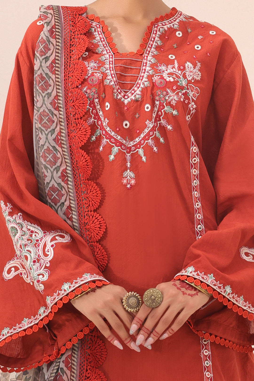 Zellbury | Unstitched 3 Piece Cambric | Embroidered Shirt Shalwar Dupatta - 1544 - by - Libasekhas UK - Registered Vendor of : Zellbury Women - 100% Original Designer Dresss