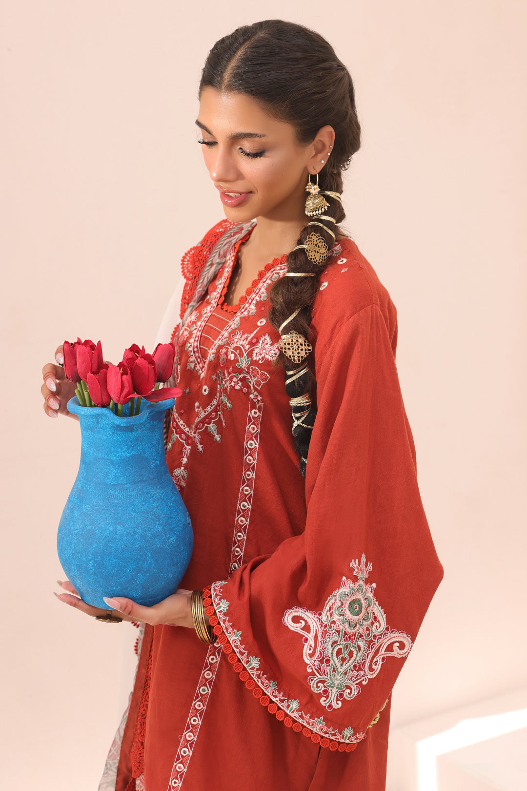 Zellbury | Unstitched 3 Piece Cambric | Embroidered Shirt Shalwar Dupatta - 1544 - by - Libasekhas UK - Registered Vendor of : Zellbury Women - 100% Original Designer Dresss