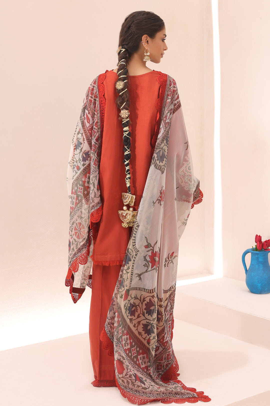 Zellbury | Unstitched 3 Piece Cambric | Embroidered Shirt Shalwar Dupatta - 1544 - by - Libasekhas UK - Registered Vendor of : Zellbury Women - 100% Original Designer Dresss