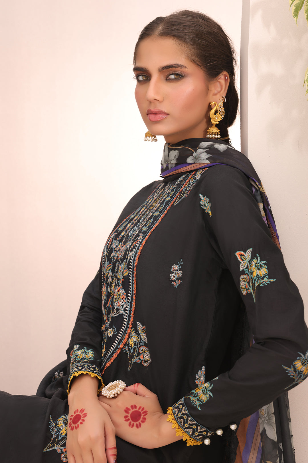 Zellbury | Unstitched 3 Piece Cambric | Embroidered Shirt Shalwar Dupatta - 1547 - by - Libasekhas UK - Registered Vendor of : Zellbury Women - 100% Original Designer Dresss