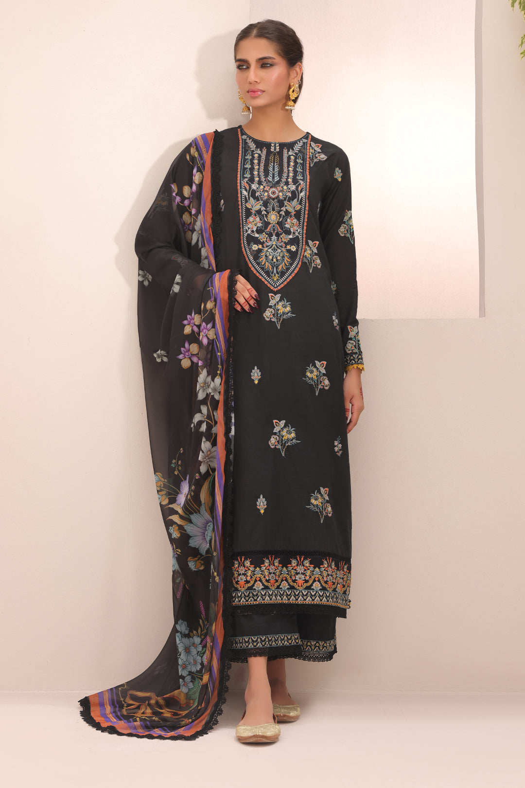 Zellbury | Unstitched 3 Piece Cambric | Embroidered Shirt Shalwar Dupatta - 1547 - by - Libasekhas UK - Registered Vendor of : Zellbury Women - 100% Original Designer Dresss