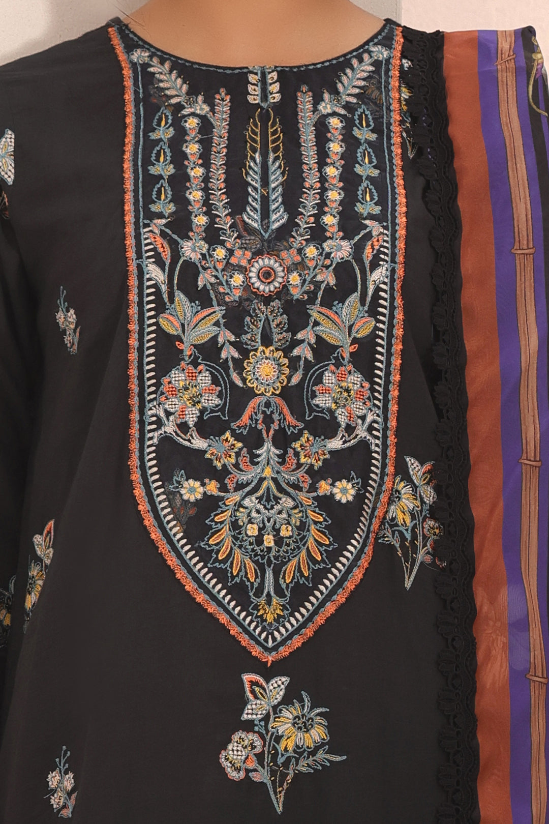 Zellbury | Unstitched 3 Piece Cambric | Embroidered Shirt Shalwar Dupatta - 1547 - by - Libasekhas UK - Registered Vendor of : Zellbury Women - 100% Original Designer Dresss