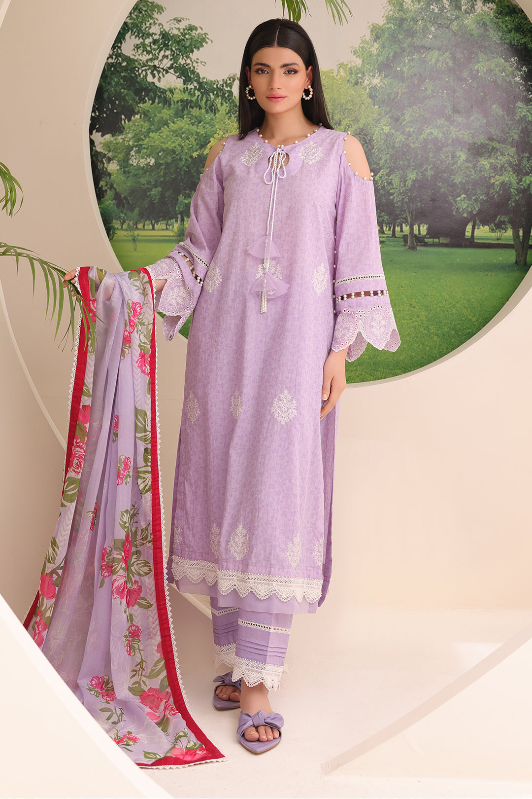 Zellbury | Unstitched 3 Piece Jacquard | Embroidered Shirt Shalwar Dupatta - 1764 - by - Libasekhas UK - Registered Vendor of : Zellbury Women - 100% Original Designer Dresss