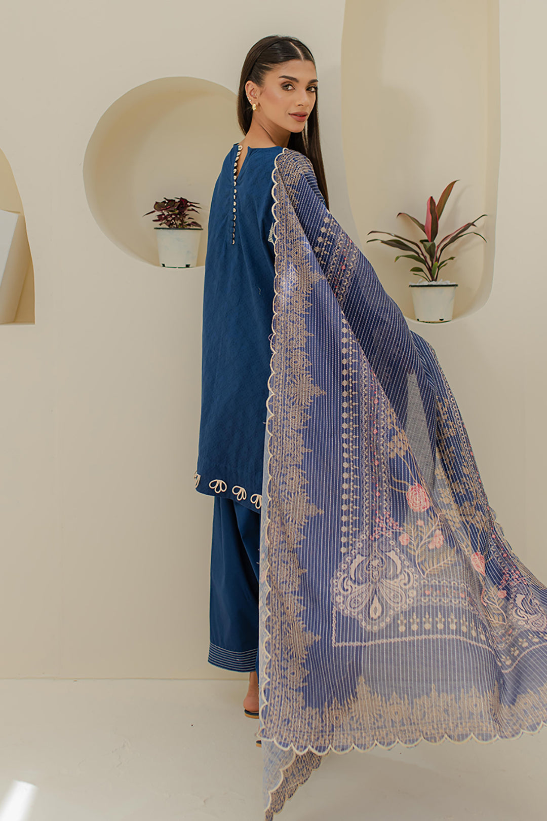 Zellbury | Unstitched 3 Piece Jacquard | Embroidered Shirt Shalwar Dupatta - 1767 - by - Libasekhas UK - Registered Vendor of : Zellbury Women - 100% Original Designer Dresss