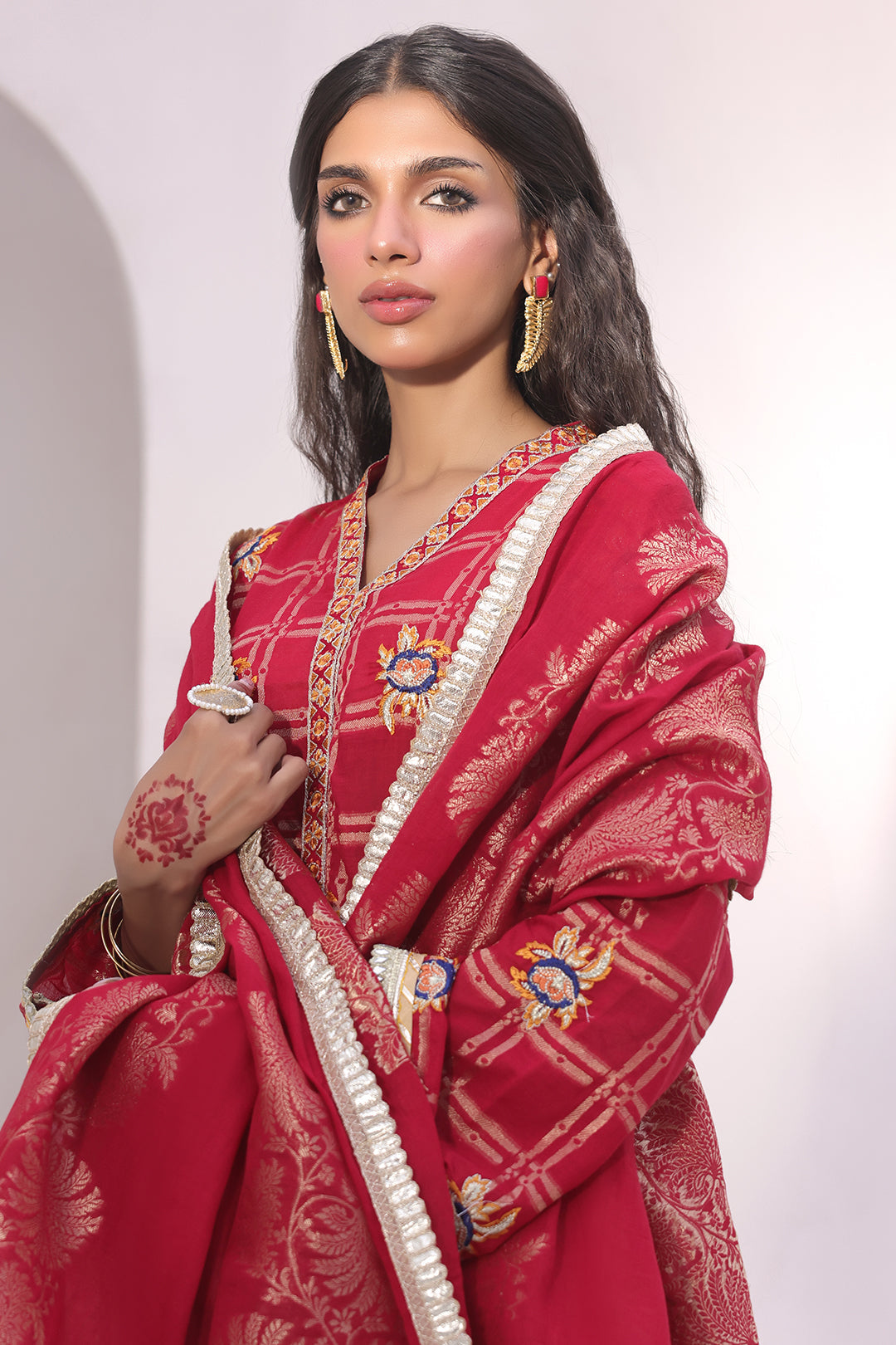 Zellbury | Unstitched 3 Piece Jacquard | Embroidered Shirt Shalwar Dupatta - 1803 - by - Libasekhas UK - Registered Vendor of : Zellbury Women - 100% Original Designer Dresss