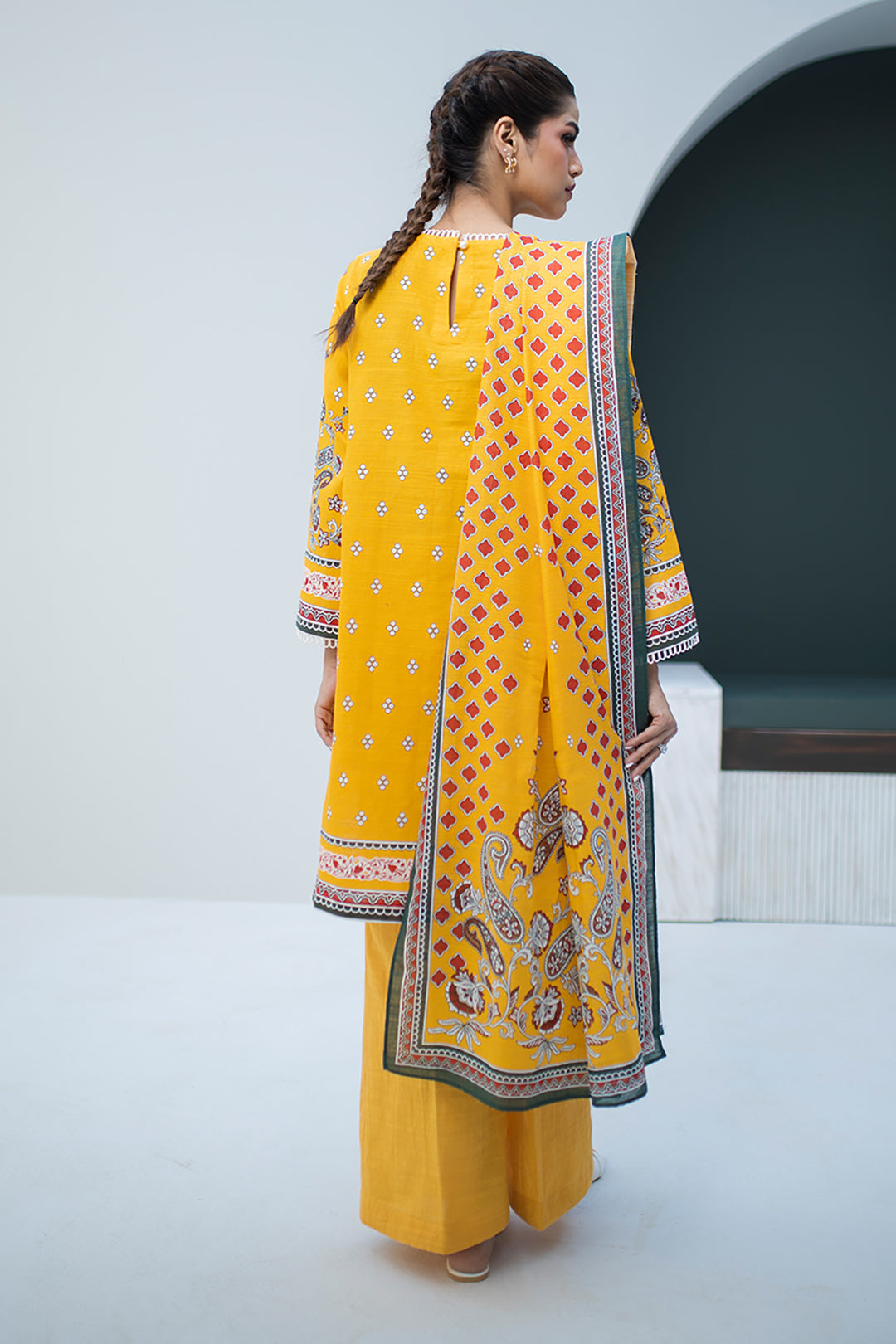 Zellbury | Unstitched 3 Piece Khaddar | Embroidered Shirt Dupatta - 0799 - by - Libasekhas UK - Registered Vendor of : Zellbury Women - 100% Original Designer Dresss