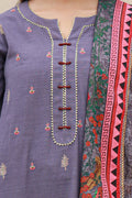 Zellbury | Unstitched 3 Piece Khaddar | Embroidered Shirt Shalwar Dupatta - 0846 - by - Libasekhas UK - Registered Vendor of : Zellbury Women - 100% Original Designer Dresss