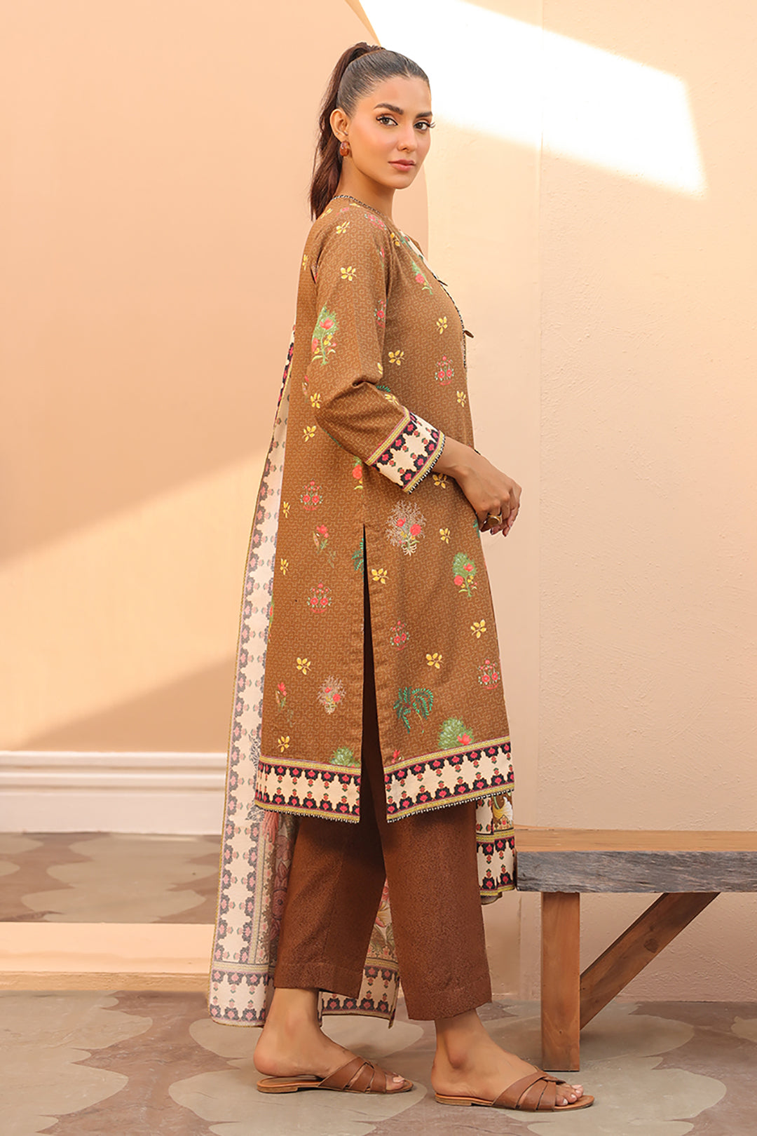 Zellbury | Unstitched 3 Piece Khaddar | Shirt Shalwar Dupatta - 0829 - by - Libasekhas UK - Registered Vendor of : Zellbury Women - 100% Original Designer Dresss