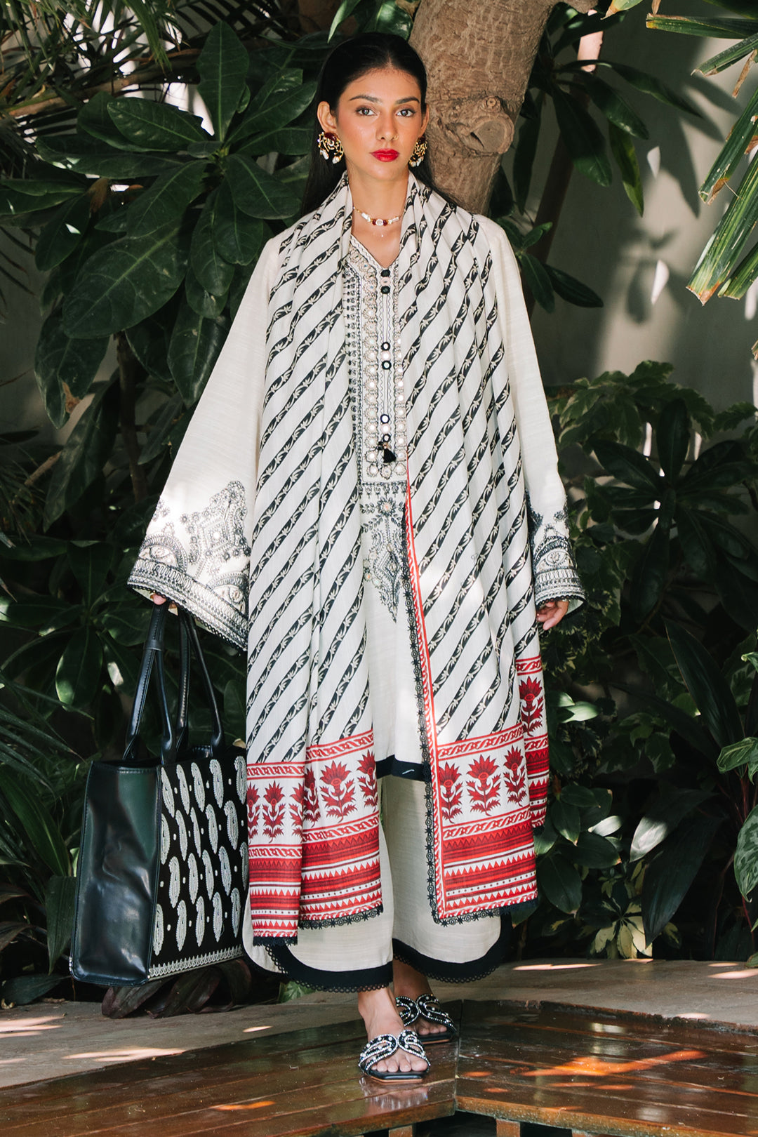 Zellbury | Unstitched 3 Piece Khaddar | Embroidered Shirt Shalwar Dupatta - 0239 - by - Libasekhas UK - Registered Vendor of : Zellbury Women - 100% Original Designer Dresss