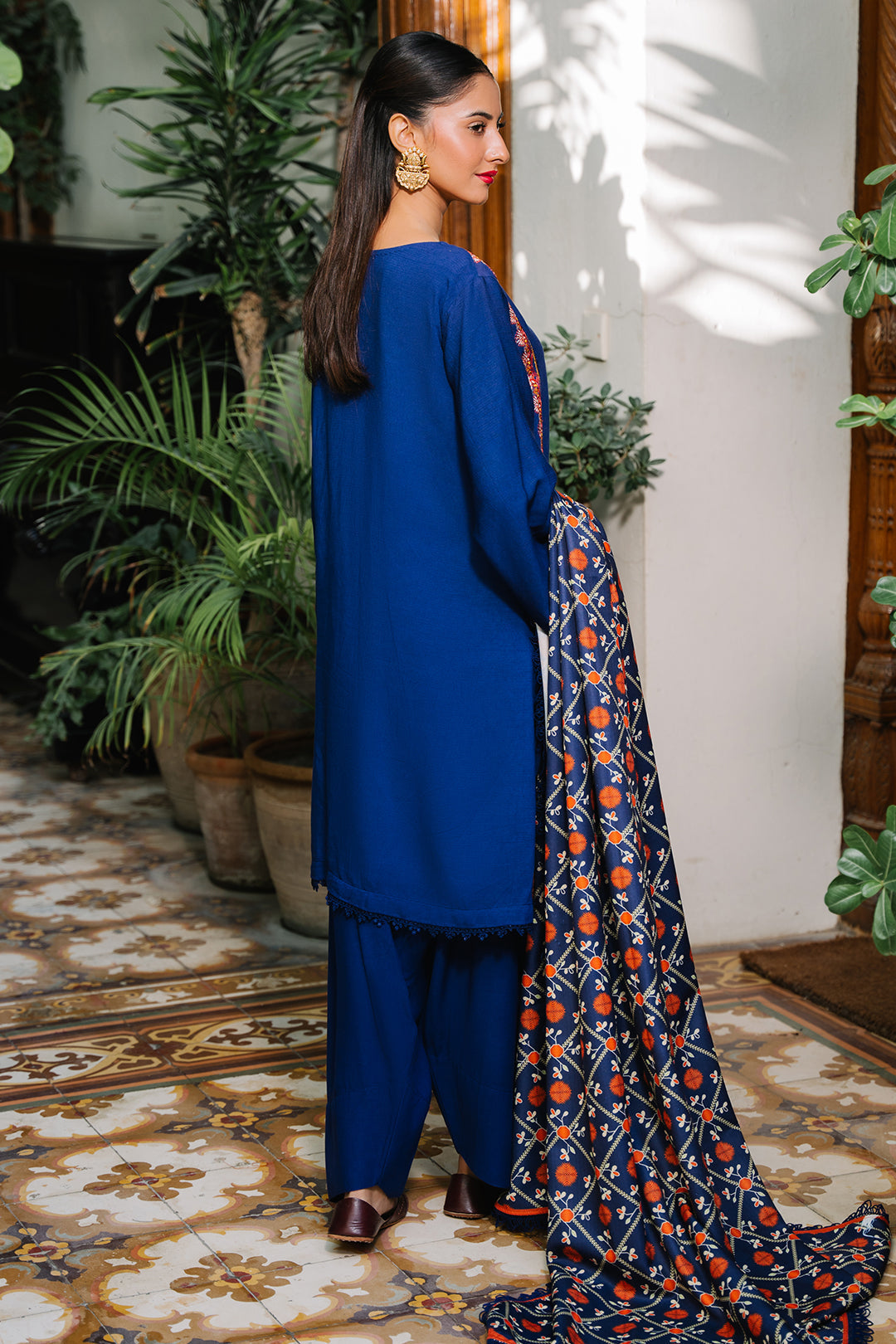 Zellbury | Unstitched 3 Piece Cotail | Embroidered Shirt Shalwar Dupatta - 0245 - by - Libasekhas UK - Registered Vendor of : Zellbury Women - 100% Original Designer Dresss
