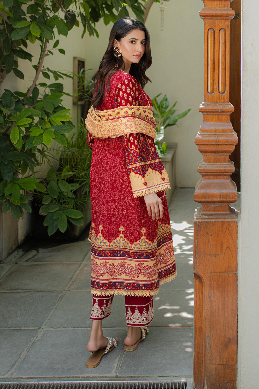 Zellbury | Unstitched 3 Piece Khaddar | Embroidered Shirt Shalwar Dupatta - 0309 - by - Libasekhas UK - Registered Vendor of : Zellbury Women - 100% Original Designer Dresss