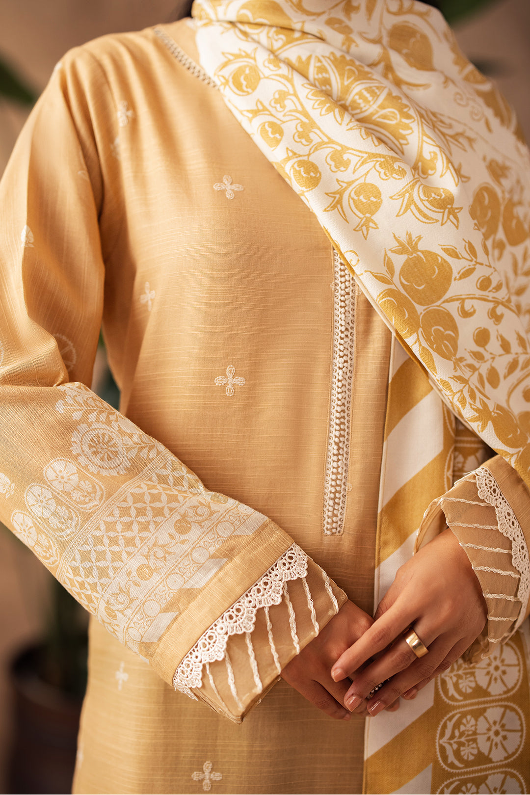 Zellbury | Unstitched 3 Piece Khaddar | Embroidered Shirt Shalwar Shawl - 0310 - by - Libasekhas UK - Registered Vendor of : Zellbury Women - 100% Original Designer Dresss