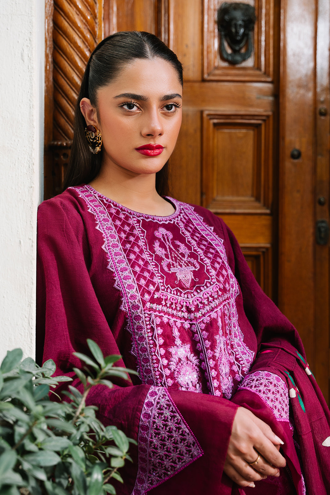 Zellbury | Unstitched 3 Piece Khaddar | Embroidered Shirt Shalwar Dupatta - 0319 - by - Libasekhas UK - Registered Vendor of : Zellbury Women - 100% Original Designer Dresss