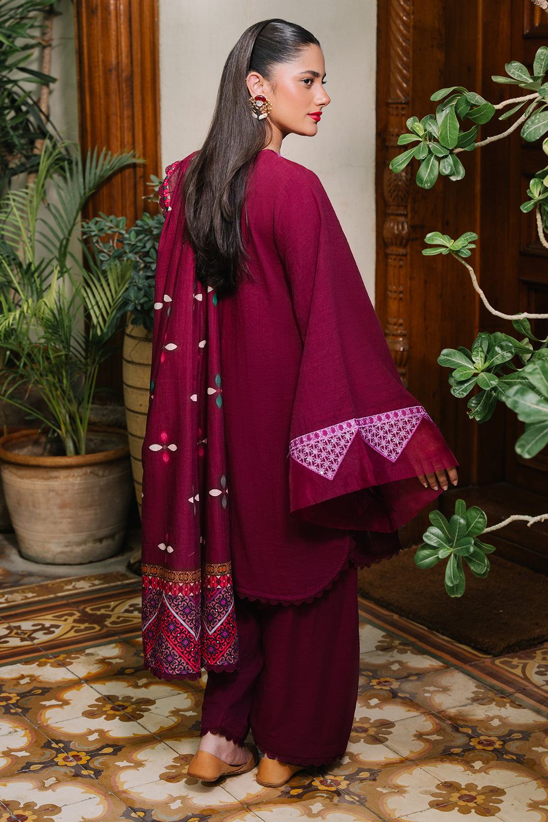 Zellbury | Unstitched 3 Piece Khaddar | Embroidered Shirt Shalwar Dupatta - 0319 - by - Libasekhas UK - Registered Vendor of : Zellbury Women - 100% Original Designer Dresss
