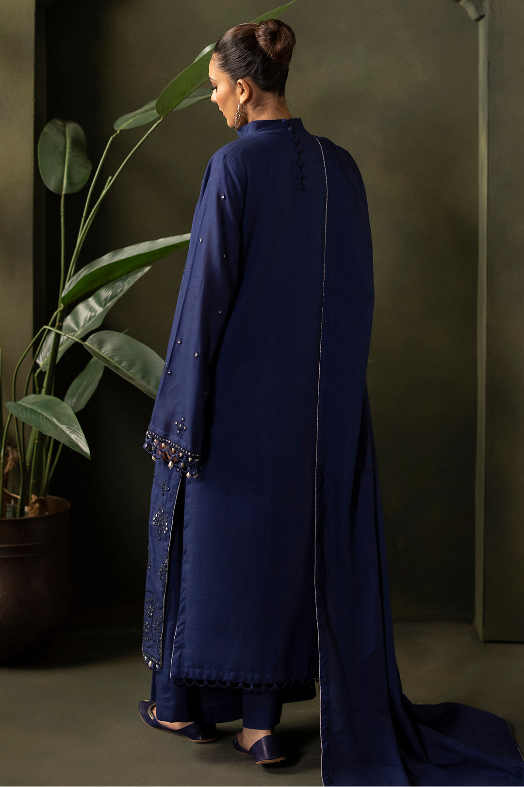 Zellbury | Unstitched 3 Piece Khaddar | Embroidered Shirt Shalwar Dupatta - 0322 - by - Libasekhas UK - Registered Vendor of : Zellbury Women - 100% Original Designer Dresss