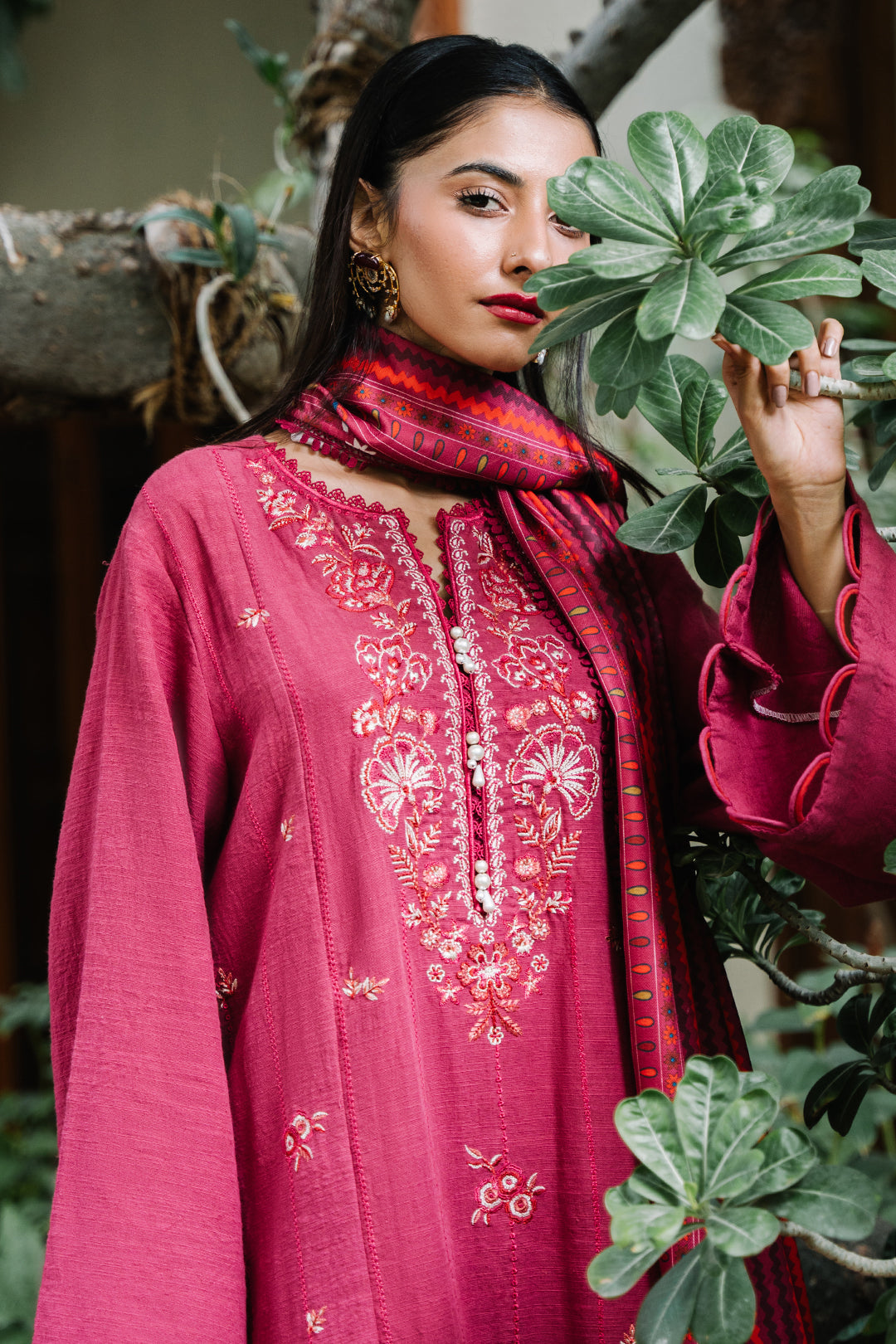 Zellbury | Unstitched 3 Piece Khaddar | Embroidered Shirt Shalwar Dupatta - 0328 - by - Libasekhas UK - Registered Vendor of : Zellbury Women - 100% Original Designer Dresss