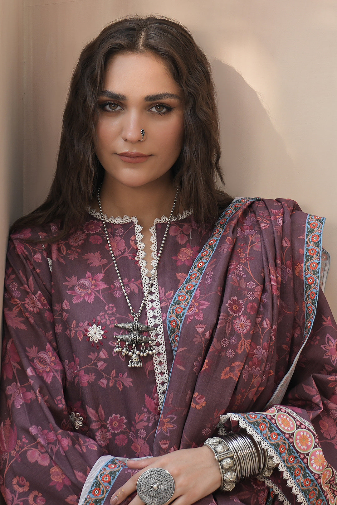 Zellbury | Unstitched 3 Piece Khaddar | Embroidered Shirt Shalwar Dupatta - 0402 - by - Libasekhas UK - Registered Vendor of : Zellbury Women - 100% Original Designer Dresss