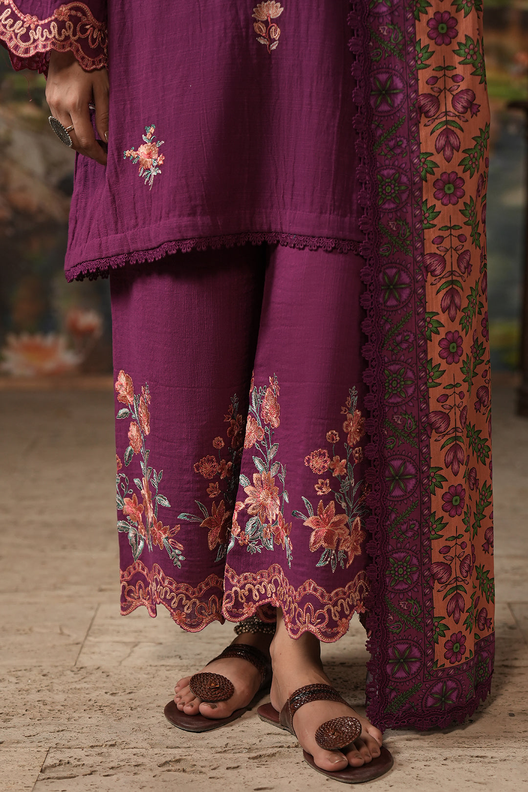 Zellbury | Unstitched 3 Piece Khaddar | Embroidered Shirt Shalwar Dupatta - 0487 - by - Libasekhas UK - Registered Vendor of : Zellbury Women - 100% Original Designer Dresss